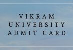 Vikram University Admit Card